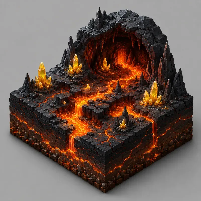 3D Isometric Game Tile Asset Designs