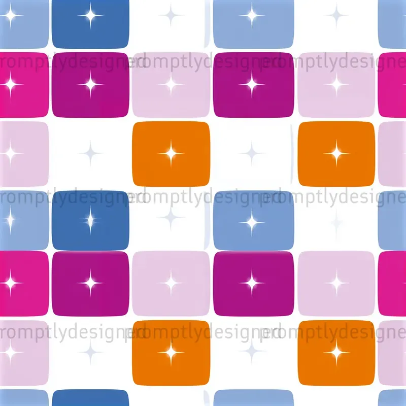 Playful Checkerboard Seamless Patterns