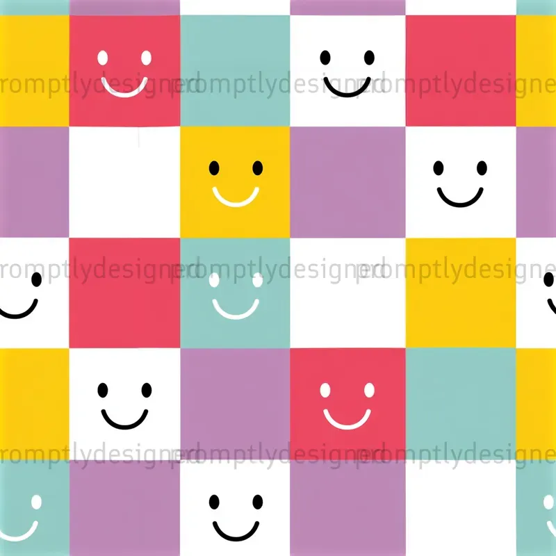 Playful Checkerboard Seamless Patterns