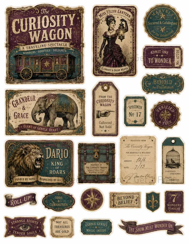 Junk Journal Fussy Cut Ephemera Sheets