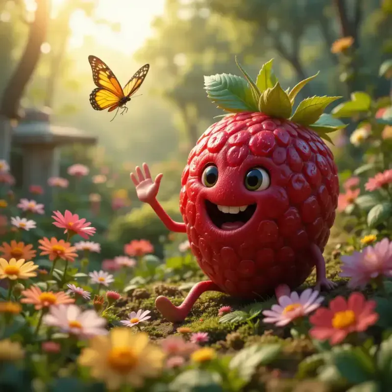 Whimsical 3D Fruit Characters In Magica