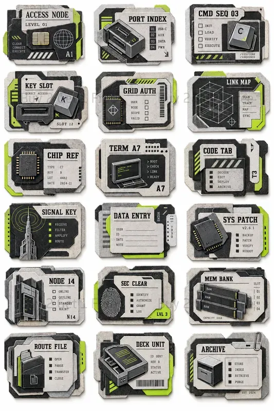 Printable Card World Ephemera Collections