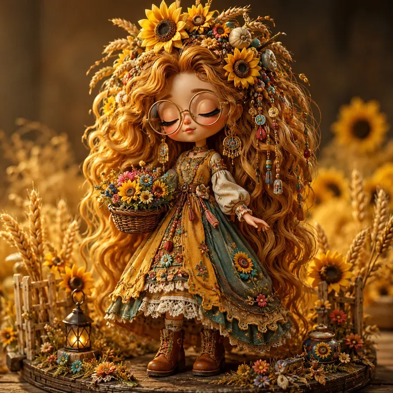 Whimsical Boho Doll Character Collections