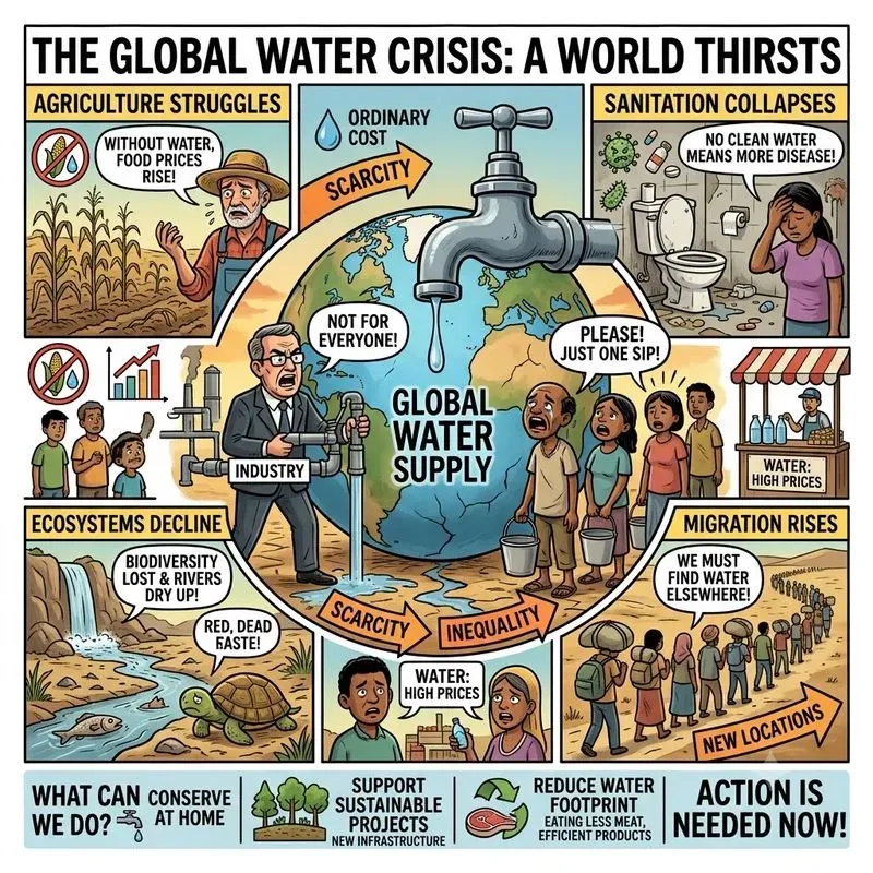 Global Crisis Comic Infographics