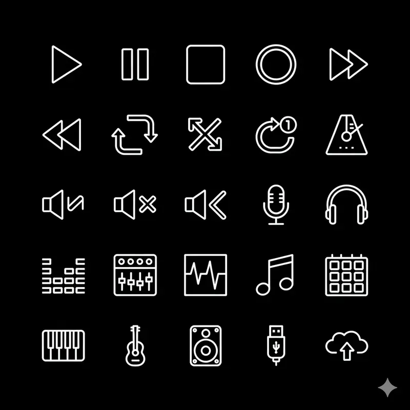 25 Modern Minimalist Ui Icons