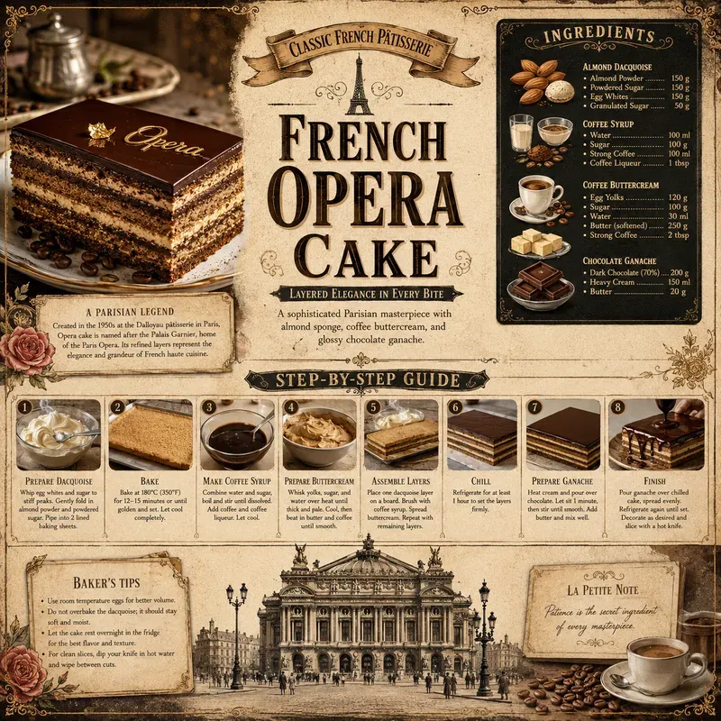 Vintage Cake Recipe Infographic Posters