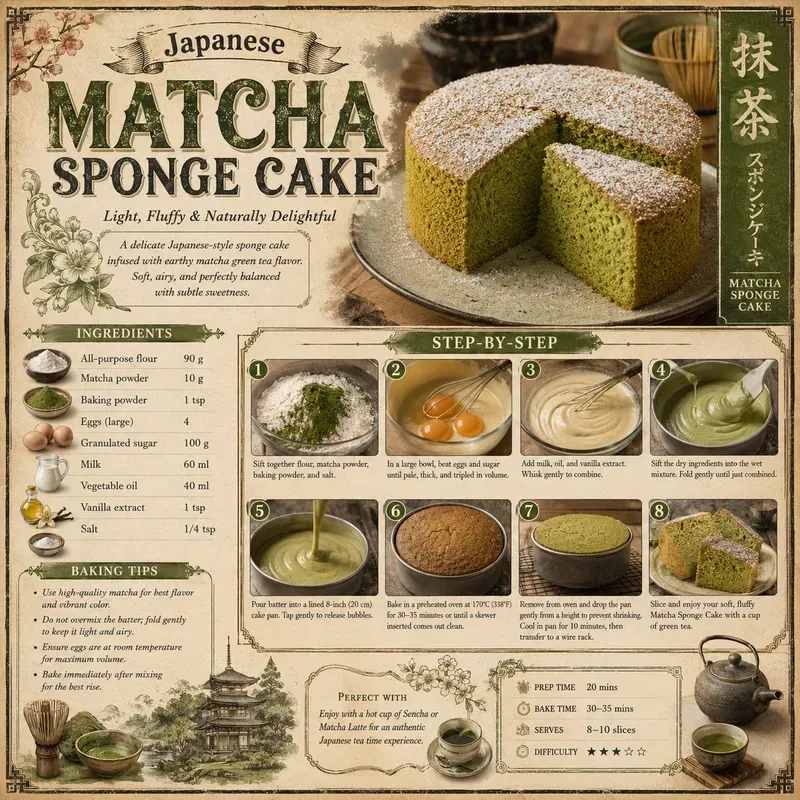 Vintage Cake Recipe Infographic Posters