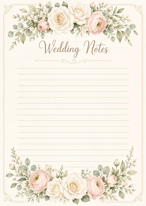 Floral Watercolor Notes Planners