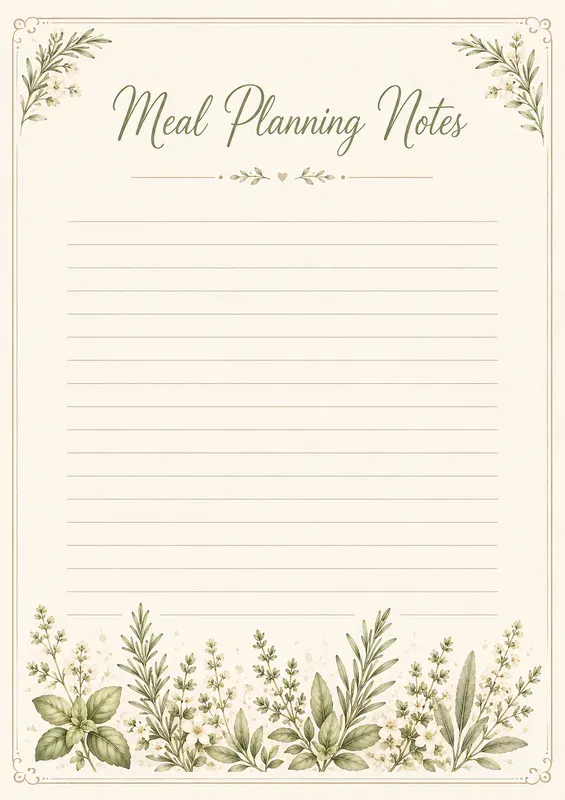 Floral Watercolor Notes Planners