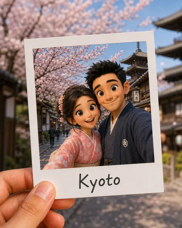 Cute 3D Couple Travel Instax Photo Albums