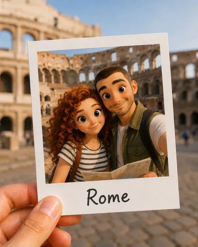 Cute 3D Couple Travel Instax Photo Albums