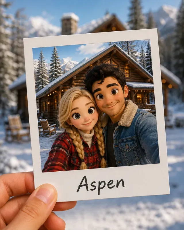 Cute 3D Couple Travel Instax Photo Albums