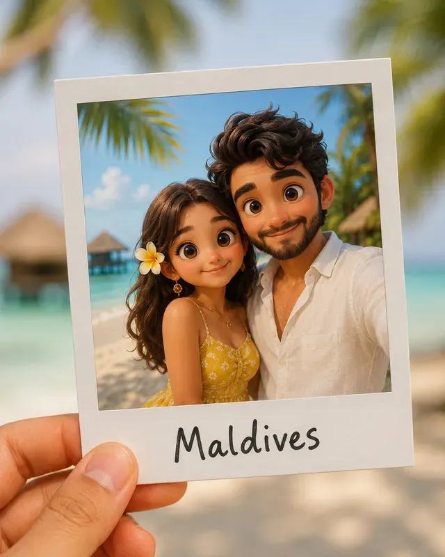 Cute 3D Couple Travel Instax Photo Albums