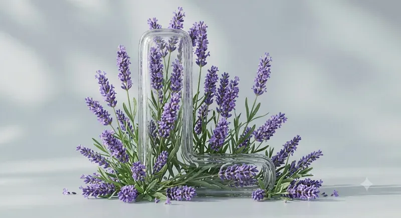 Realistic Crystal Flower Typographies
