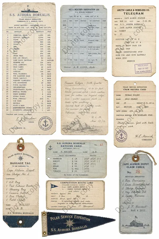 Polar Expedition Ephemera Sheets