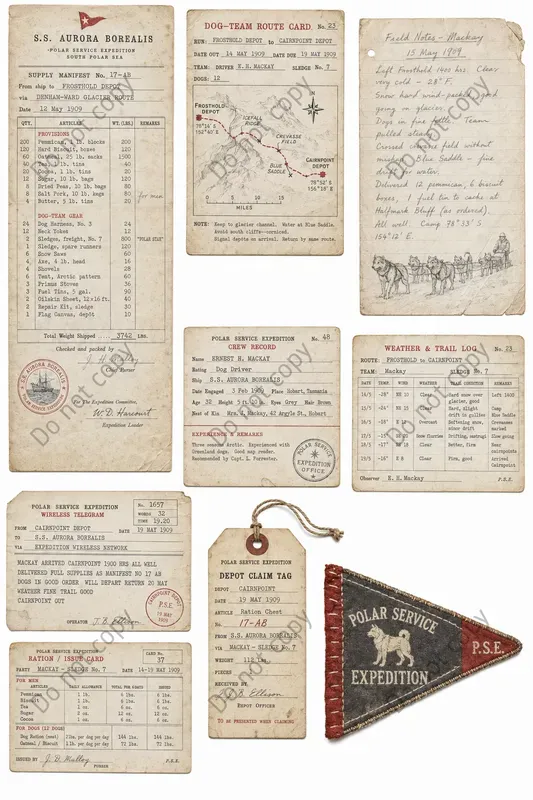Polar Expedition Ephemera Sheets
