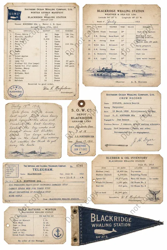 Polar Expedition Ephemera Sheets