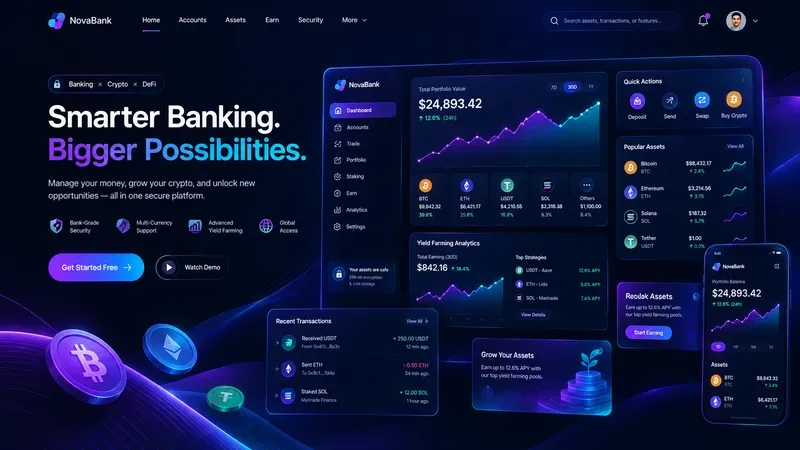 Modern Saas Web App UIux Hero Sections
