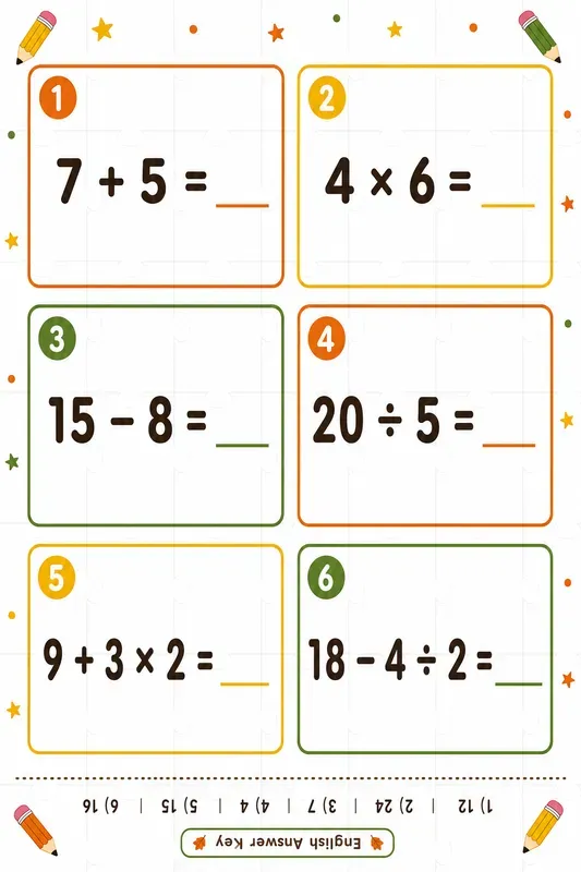 Kids Educational Math Worksheets