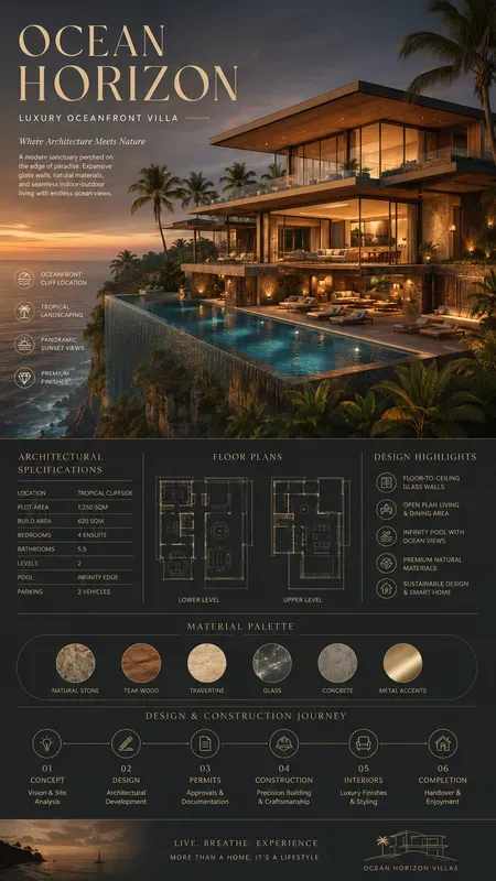 Luxury House Infographic Posters