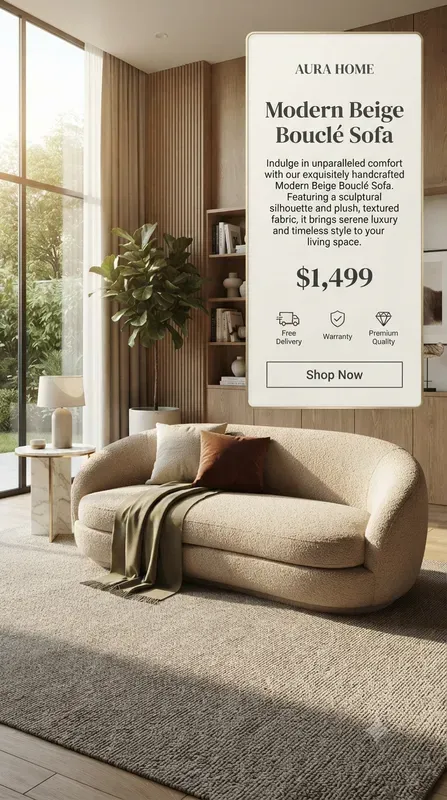 Luxury Furniture Ecommerce Posters