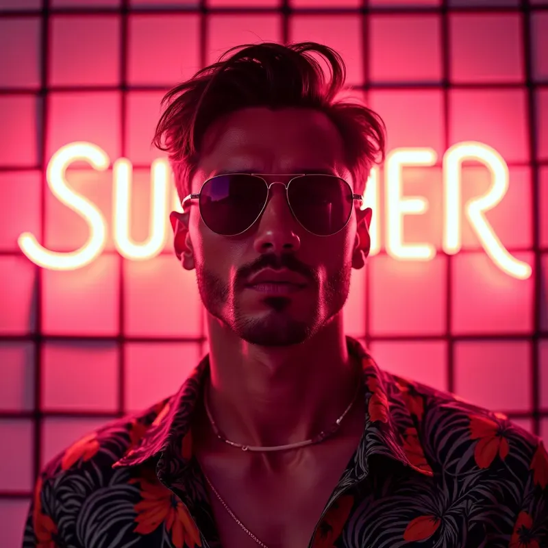 Neon Typography Fashion Posters