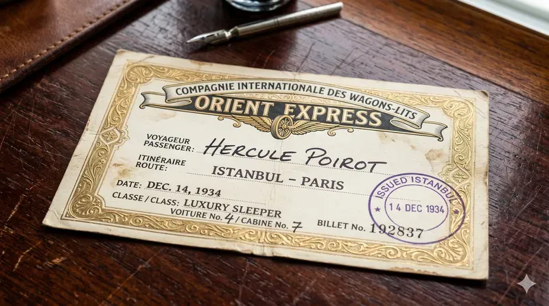 Ornate Vintage Travel Tickets Boarding