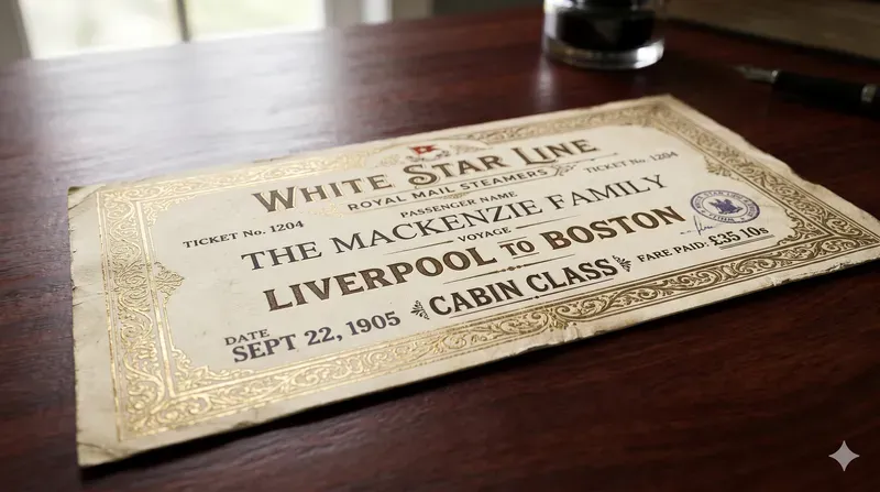 Ornate Vintage Travel Tickets Boarding