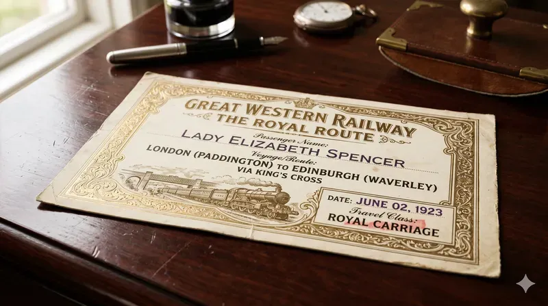 Ornate Vintage Travel Tickets Boarding