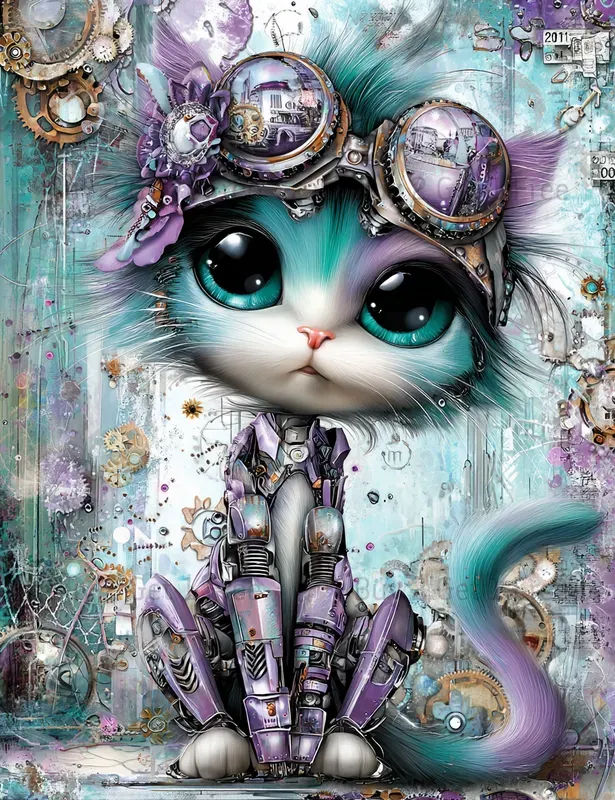 Alice In Cyberpunk World Junk Journals