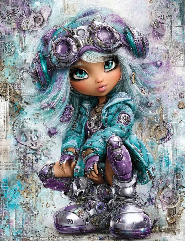 Alice In Cyberpunk World Junk Journals