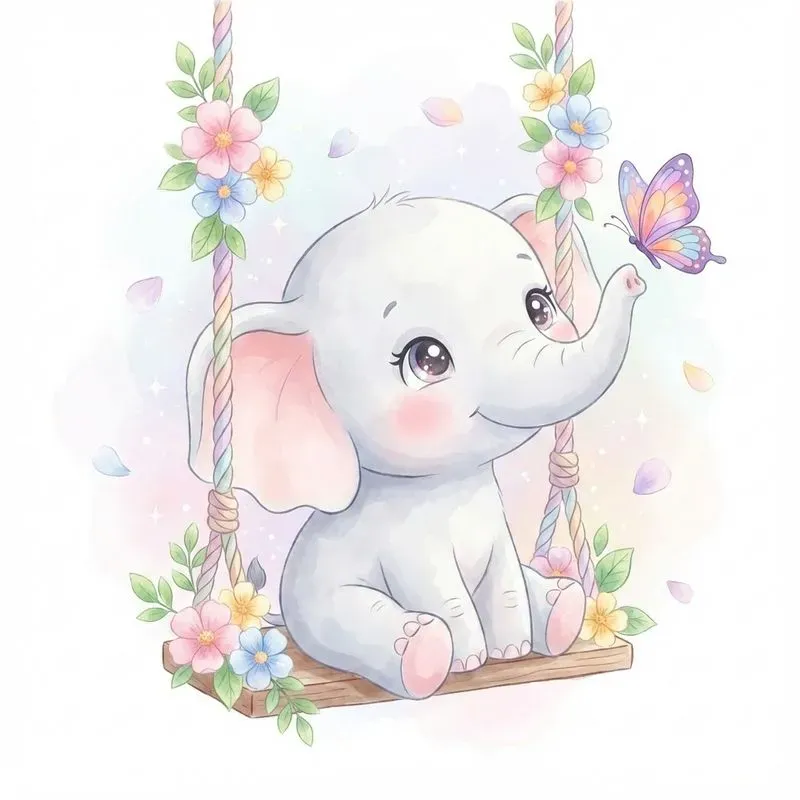 Magical Kawaii Baby Animals On Floral