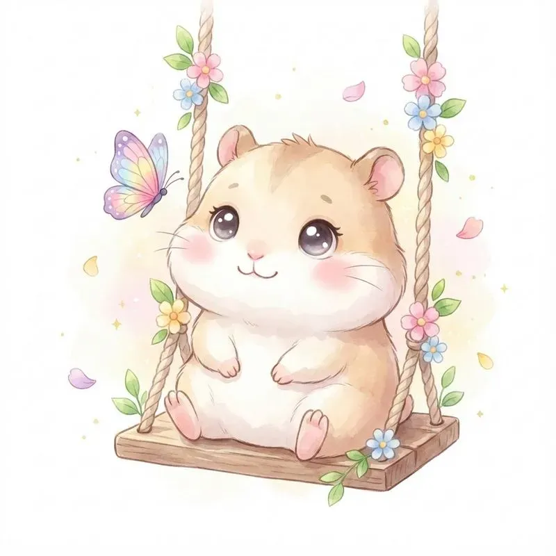 Magical Kawaii Baby Animals On Floral