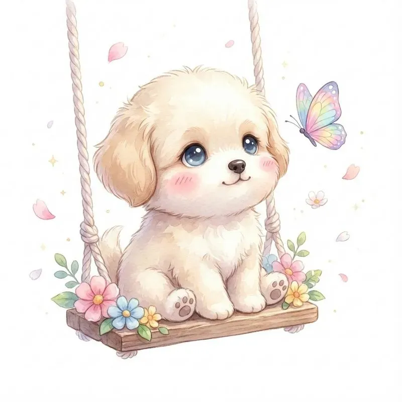 Magical Kawaii Baby Animals On Floral