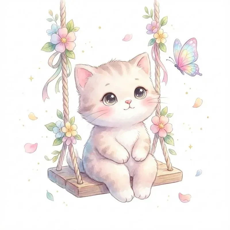 Magical Kawaii Baby Animals On Floral