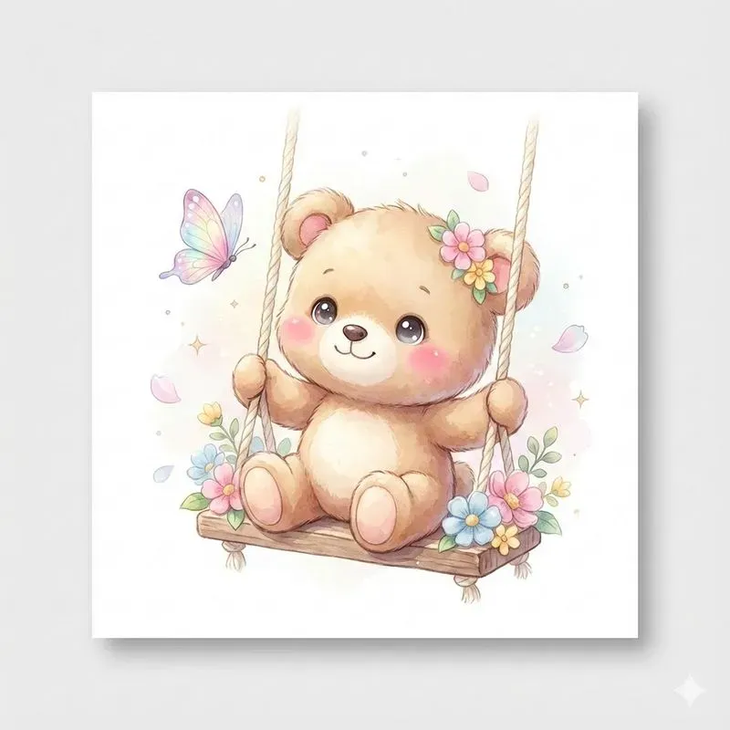 Magical Kawaii Baby Animals On Floral