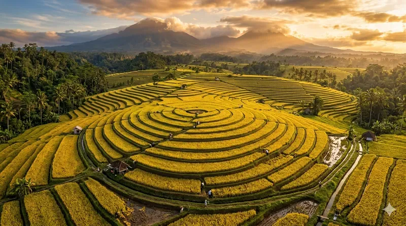 Ue5 Aerial Rice Field Drone Visuals