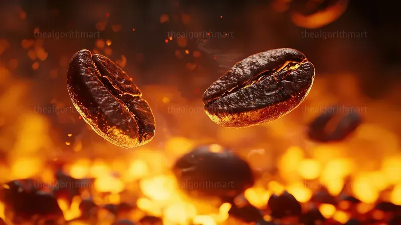 Suspended Products On Glowing Red Coals
