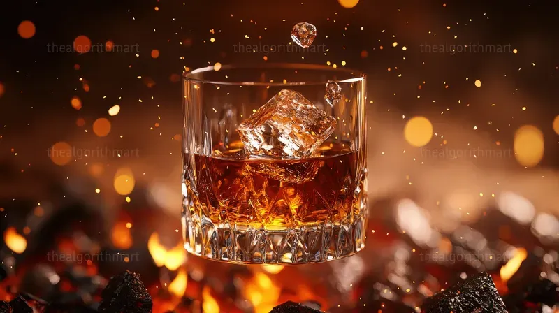 Suspended Products On Glowing Red Coals