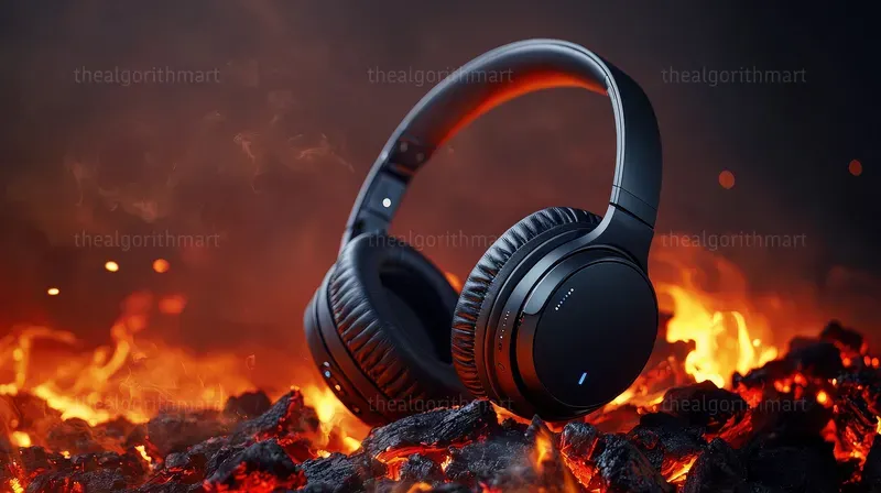 Suspended Products On Glowing Red Coals