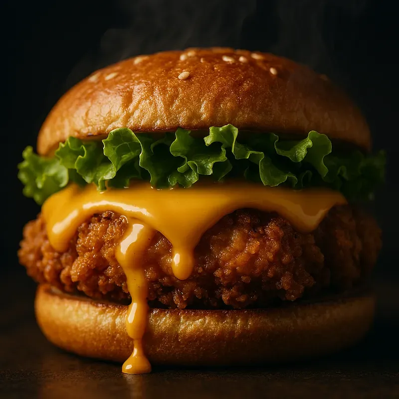 Hyperrealistic Gourmet Burger Photography