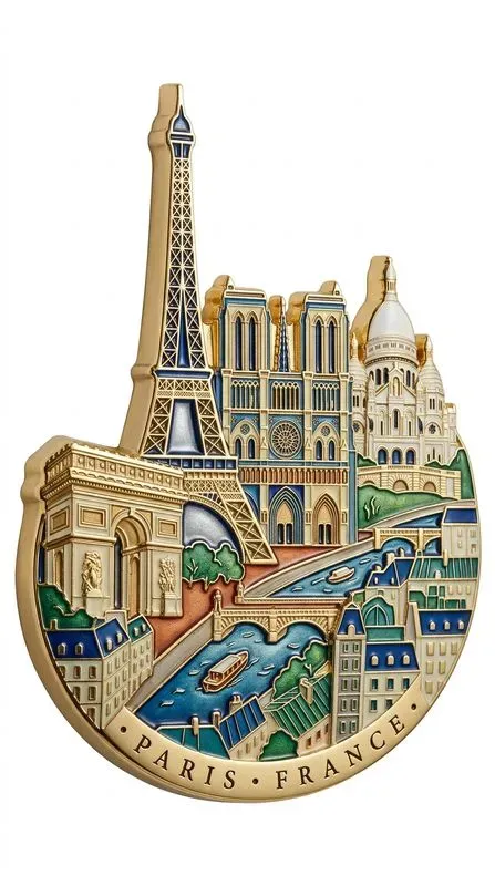 Luxury Enamel Travel Magnets Any City