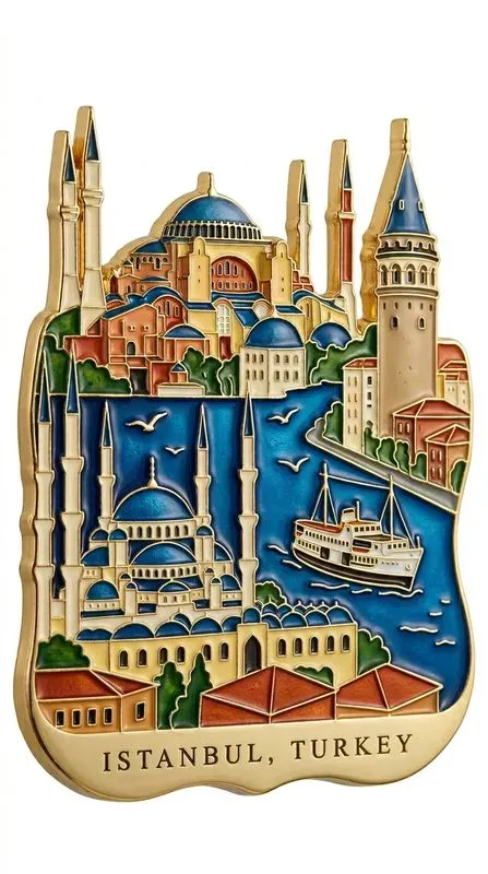 Luxury Enamel Travel Magnets Any City