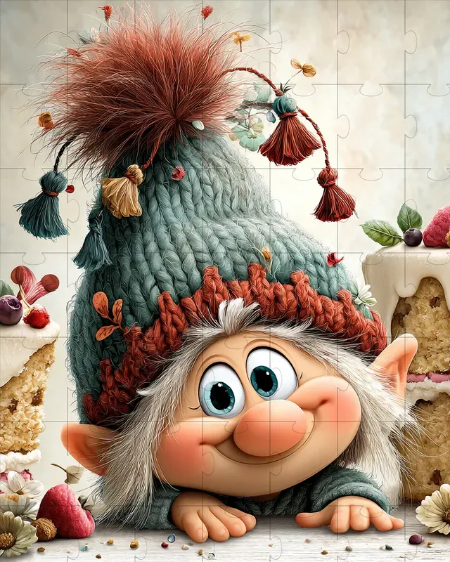 Birthday Gnome Watercolor Clipart