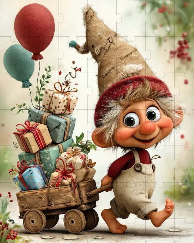 Birthday Gnome Watercolor Clipart