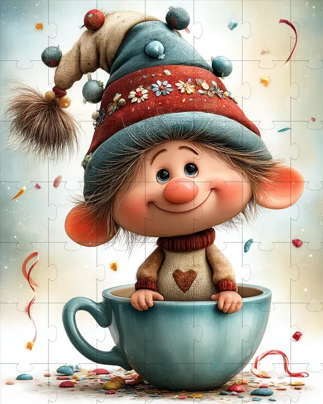 Birthday Gnome Watercolor Clipart