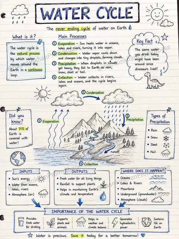 Hand Drawn Study Notes Infographics