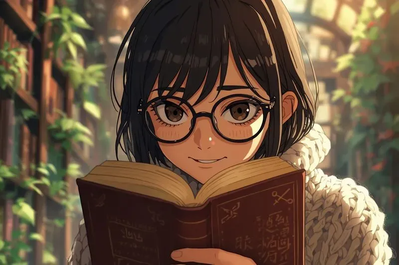 Cozy Library Anime Aesthetics