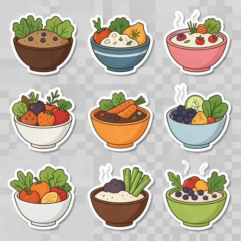 Y2k Food Sticker Sheets Cute Pngs