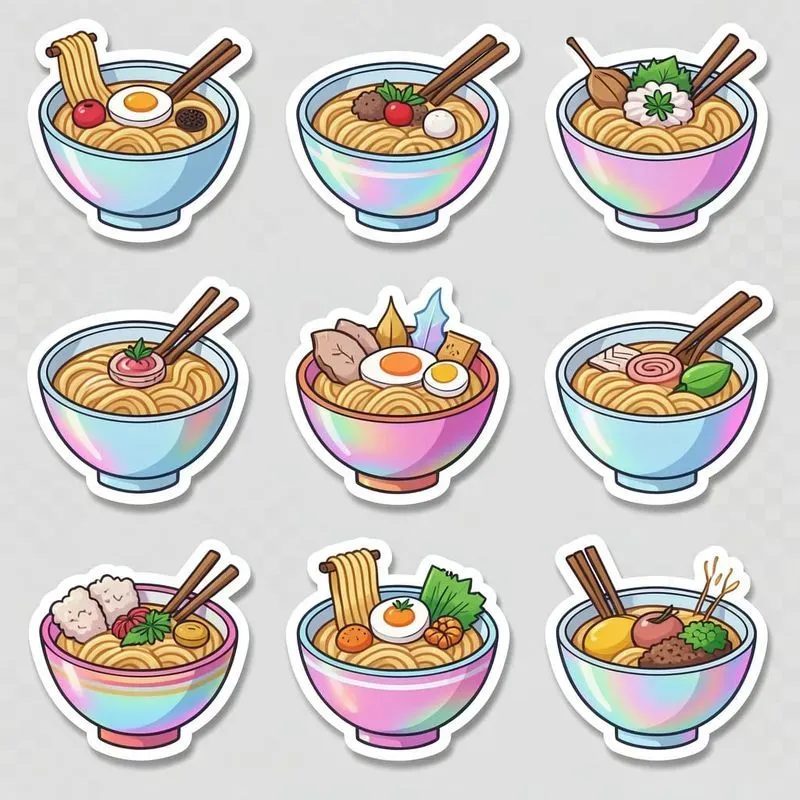 Y2k Food Sticker Sheets Cute Pngs